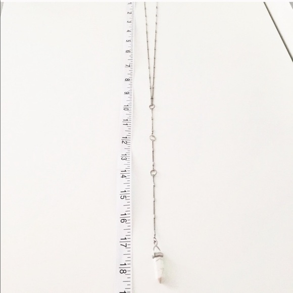 Express semi-precious white marble stone necklace - Picture 4 of 5